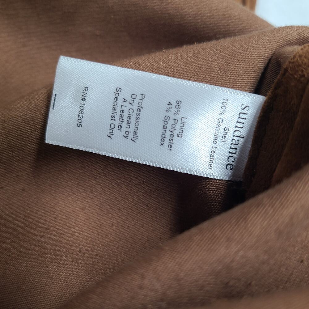 Sundance Brown 100% Leather Equestrian-style Riding Pants Suede Stretch Large - Picture 4 of 16